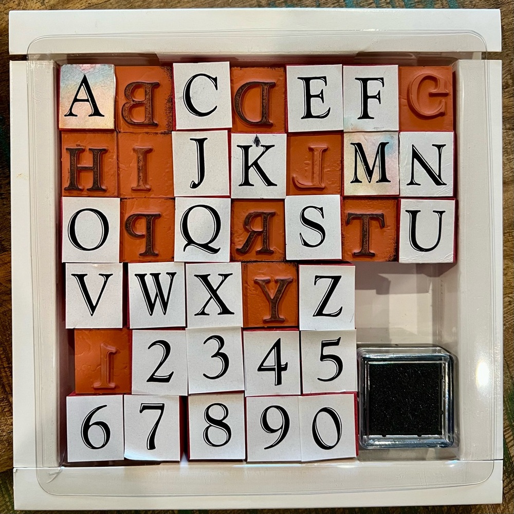 Foam Mounted Rubber Stamps Alphabet Numbers Vintage Y2K Kit by PSX Art Craft